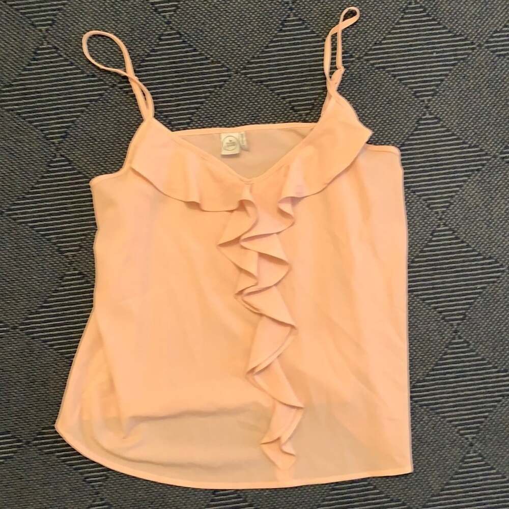 Paper Crane Tank Top Blouse Light Pink Size Medium Adjustable Straps